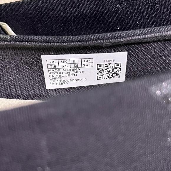 TOMS Alpargata Cupsole Black Glitter Stars Print - Picture 6 of 8